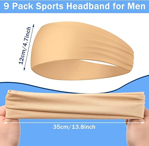 Miniatura 9 de Bandas de sudor para hombres, para entrenamiento, deportes, diadema para hombres, diadema de camuflaje, diadema que absorbe el sudor, banda ancha