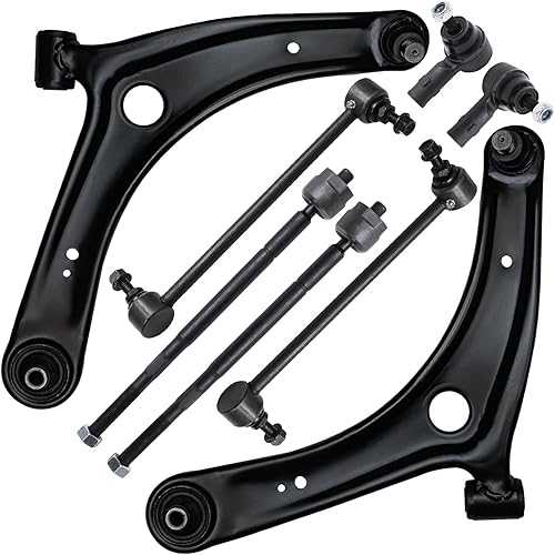 Miniatura 877 de Detroit Axle - Kit de brazos de control de extremo delantero RWD para Dodge Ram 03-06 2500 3500, 2 brazos de control superior con rótula 2 varillas