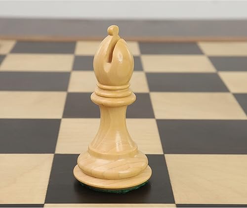 Miniatura 9 de Royal Chess Mall - Juego de piezas de ajedrez Alban Knight Staunton de 4" - Boj ebonizado ponderado