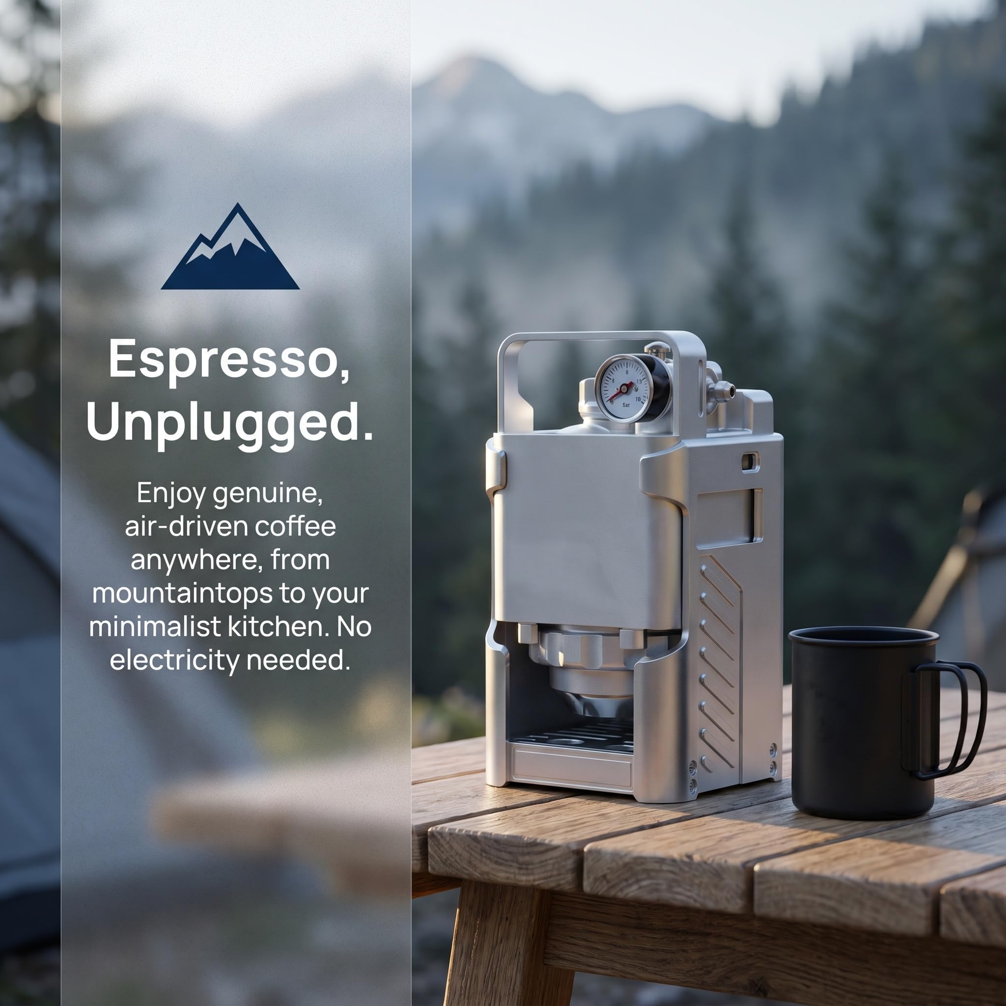 Macchina Per Caffè Espresso Pneumatica A 9 Bar, Con Gruppo Da 58 Mm E Senza Necessità Di Preriscaldamento; Dotata Di Termometro Per L'acqua, Manometro E Valvola Di Riduzione Della Pressione