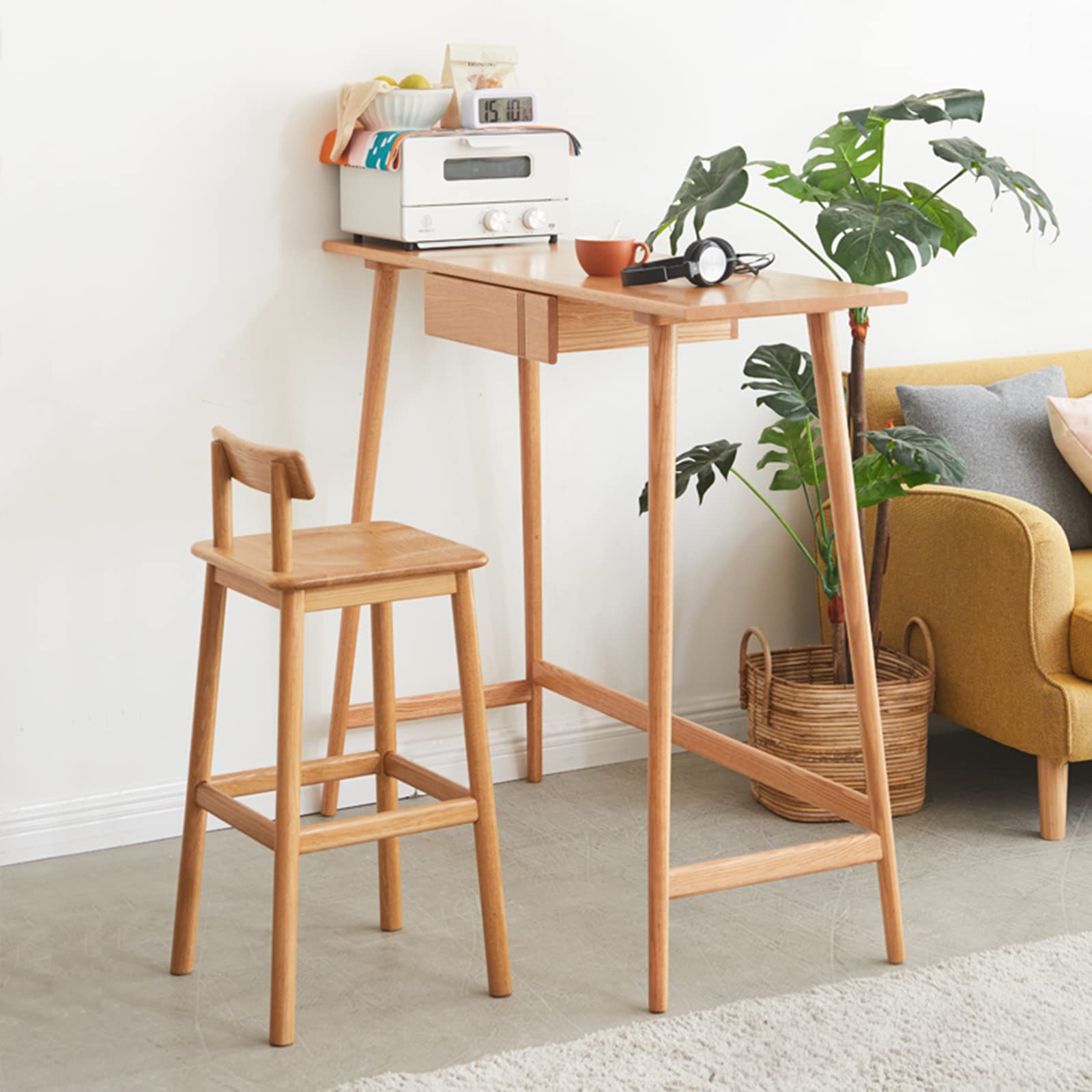 table コンソールテーブル テーブル 机 ハイテーブル Amazon｜テーブル 引き出し付きハイテーブル カウンターテーブル 足