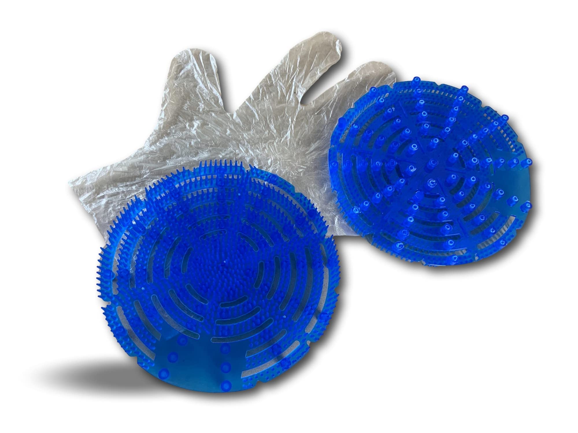 Zestaw 2 ekranów do pisuarów antysplash | Zestaw 10 | Ø 17 cm | Ocean fresh | odświeżacz powietrza | Antybakteryjny | Łagwy niebieski | Filtr | Pasuje do wszystkich pisuarów | Hotel restauracja | Kibros URISPLBLPx10