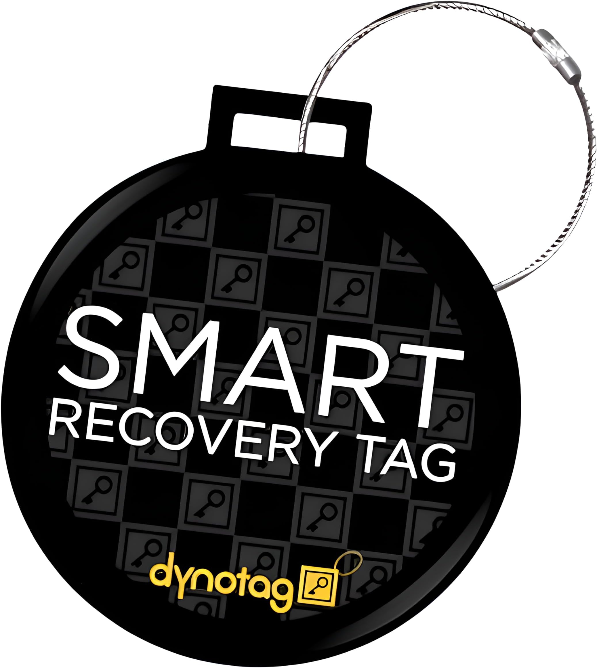 Web Enabled Smart Steel Luggage Tag + Loop | Secure ID with DynoIQ™ & Lifetime Recovery Service, Perfect for Suitcases, Backpacks, and Carry-Ons