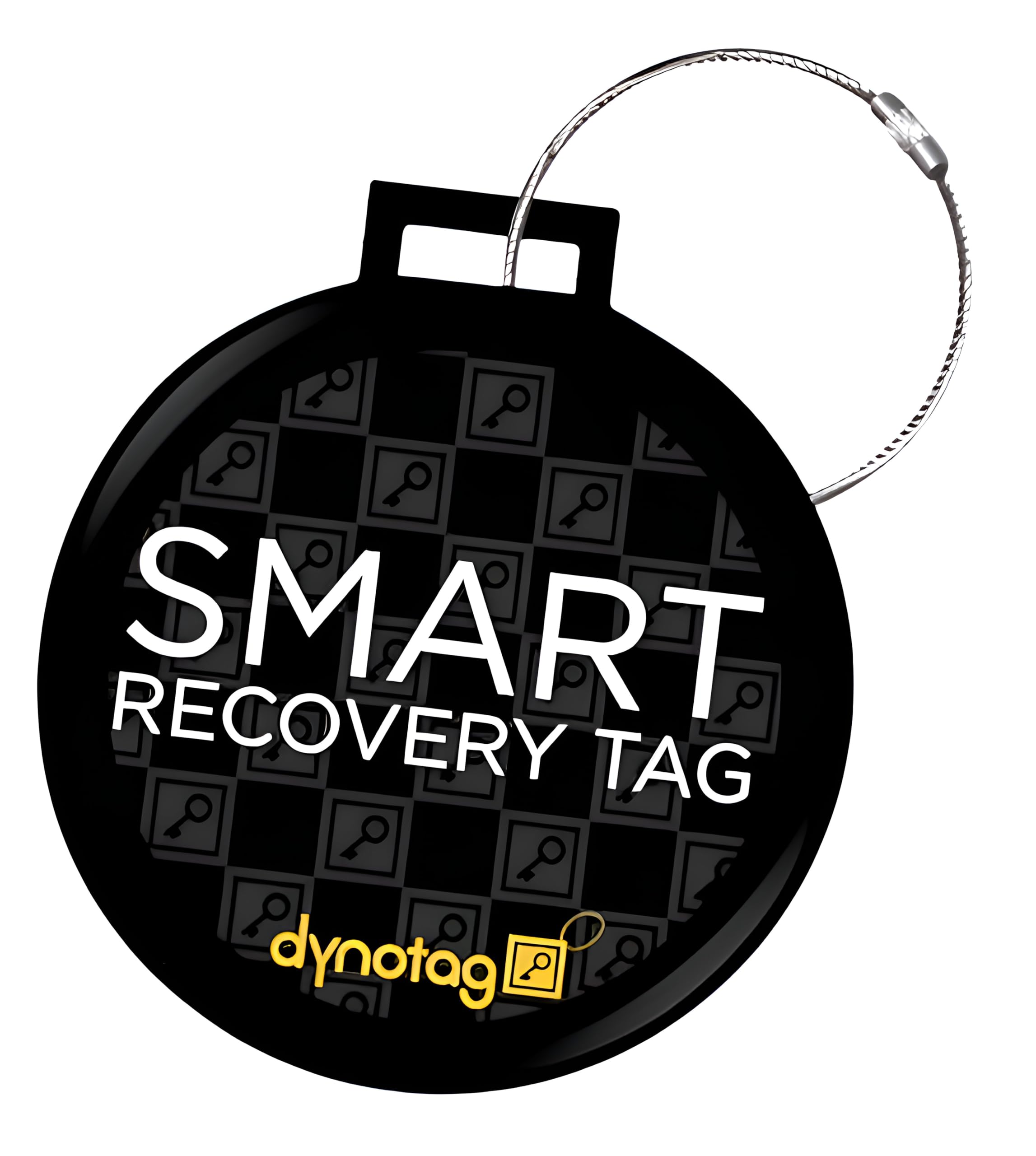 DynotagDynotag® Web Enabled Smart Steel Luggage Tag + Loop | Secure ID with DynoIQ™ & Lifetime Recovery Service, Perfect for Suitcases, Backpacks, and Carry-Ons