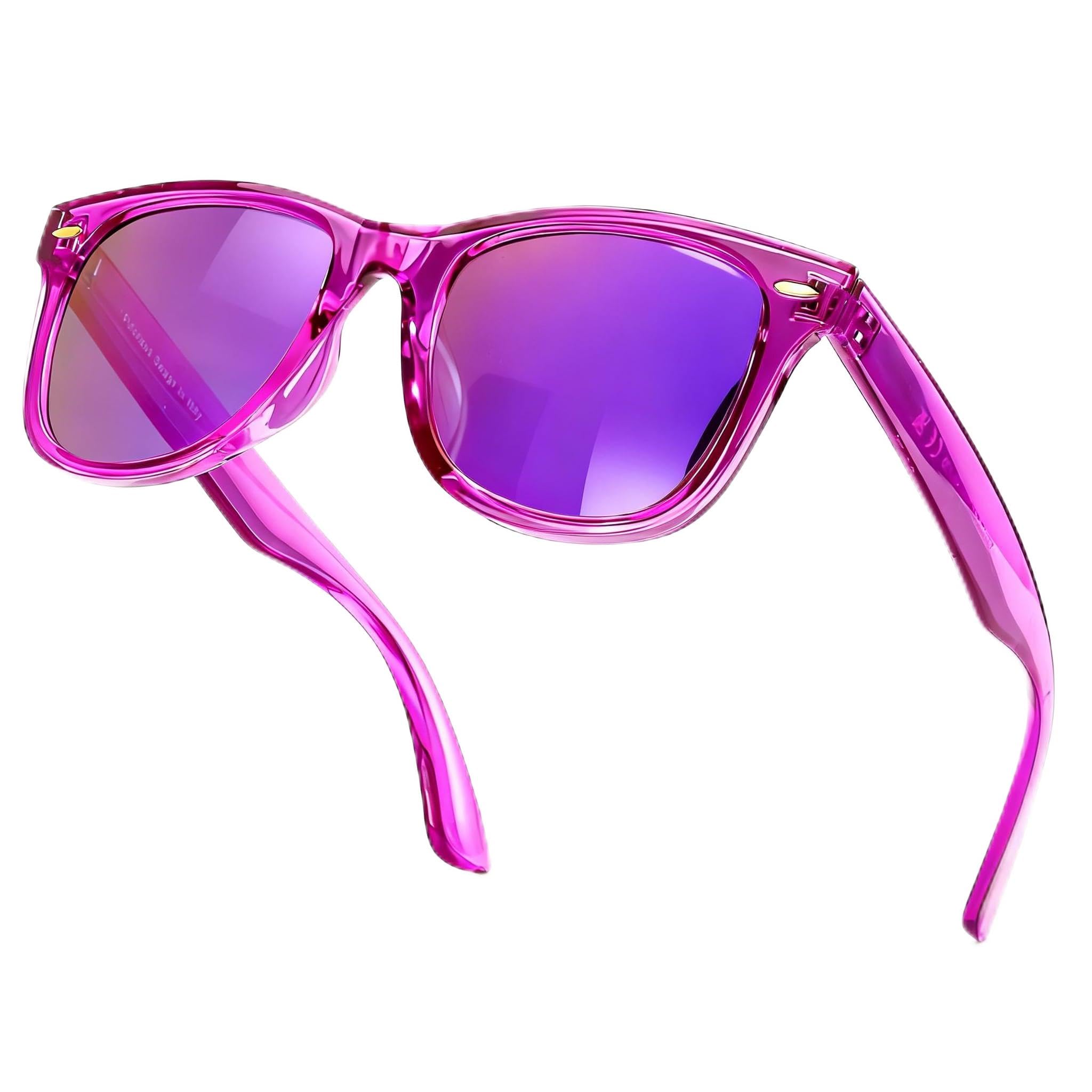 SIPHEW Polarized Sunglasses for Women Men - Mirrored Sports Square Sunglasses w UV Protection Medium Fit