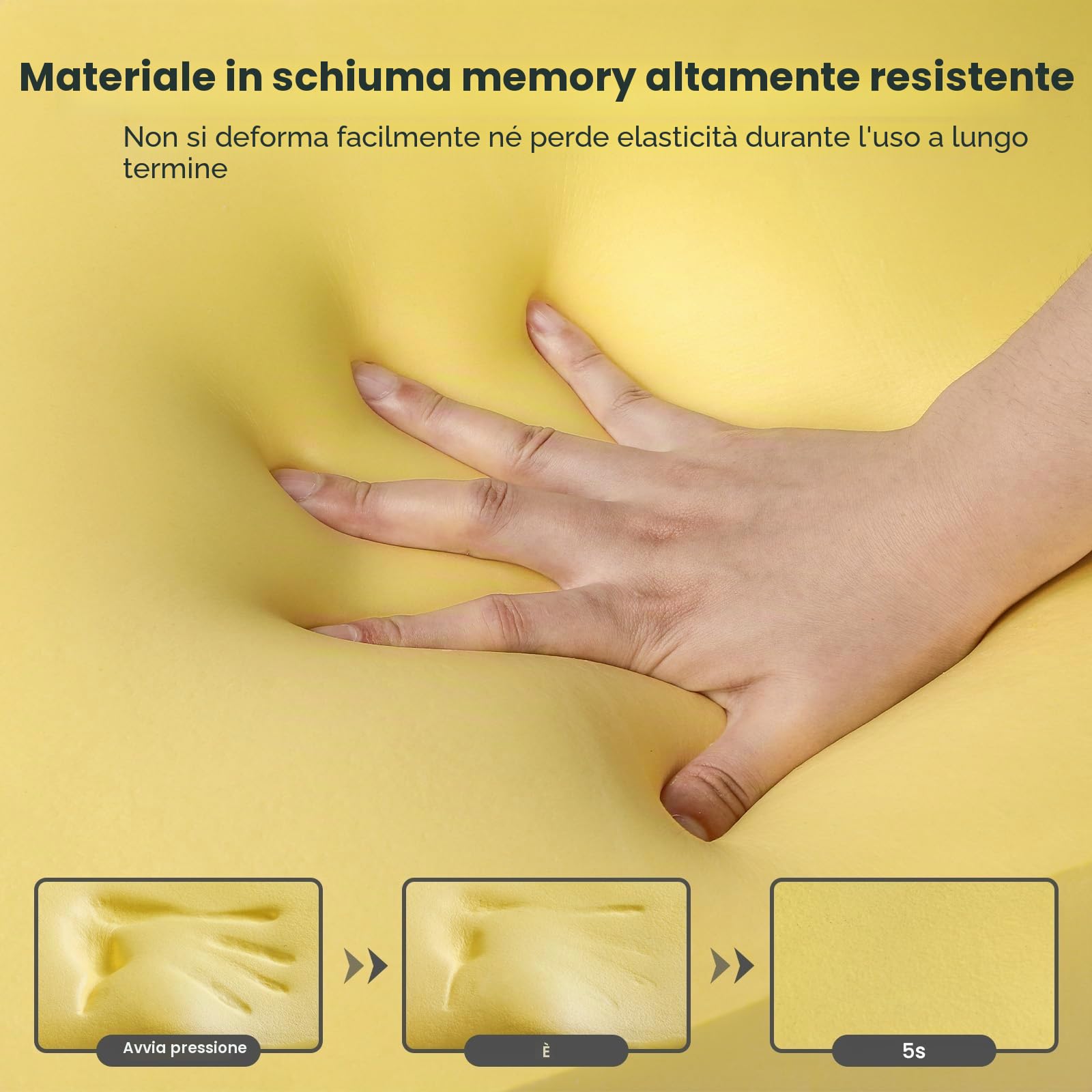 JINXIA Cuscino Rinfrescante in Memory Foam, Cuscino Ergonomico Ortopedico per il Supporto del Collo, Cuscino Cervicale per Chi Dorme sul Fianco/Schiena/Stomaco,Grigio