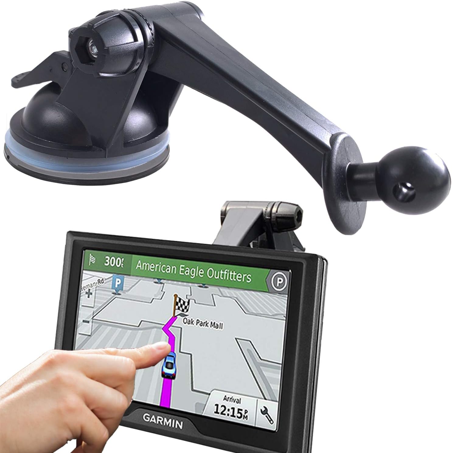 GPS Mount for Garmin Nuvi, Drive, Dēzl, DriveSmart, Zūmo, Driveassist, RV, StreetPilot, Aera, Navigator System