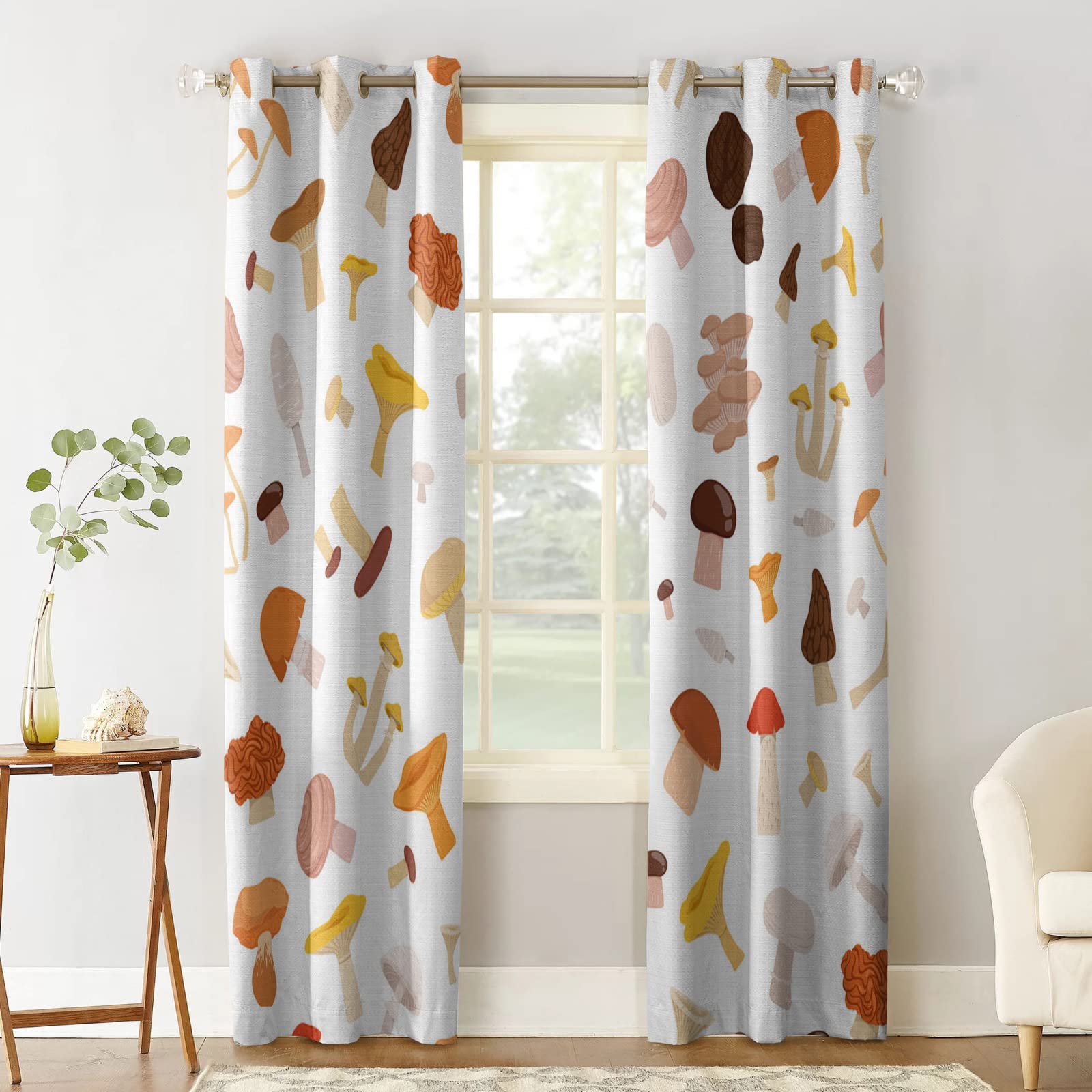 Vorhang Blickdicht Verdunklungsvorhänge Gardienen 2-SetPilz 150x166cm
