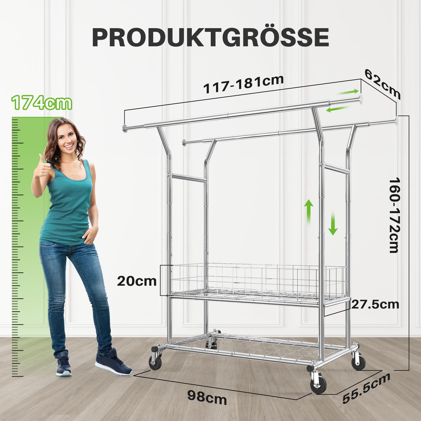 Kunststof - Industrieel - Met hangers - Kapstok kopen? | Korting tot