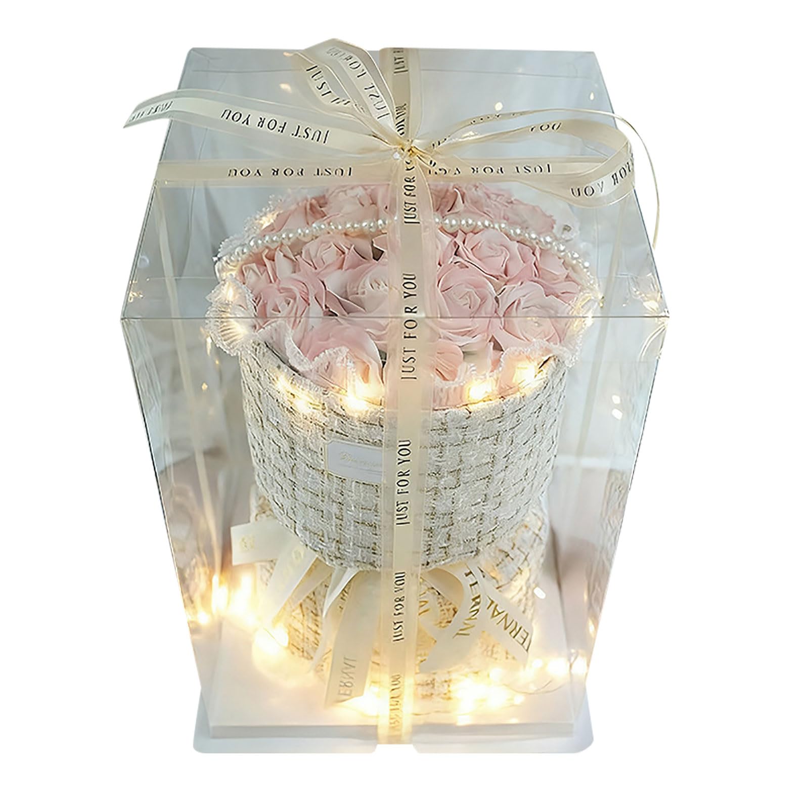 ZEPFJHE Fragrant Soap Roses Bouquets Artificial Flower Floral Arrangement Anniversary Christmas Party Elegant Silkflowers