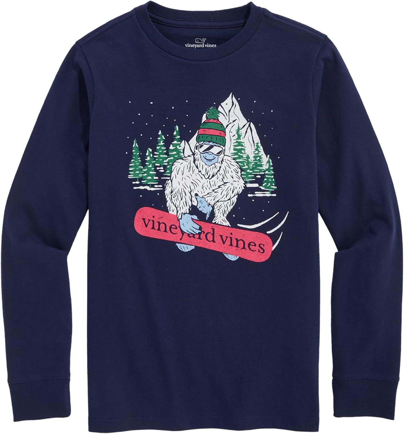 Vineyard Vines Boys Snowboarding Yeti Long-Sleeve Tee
