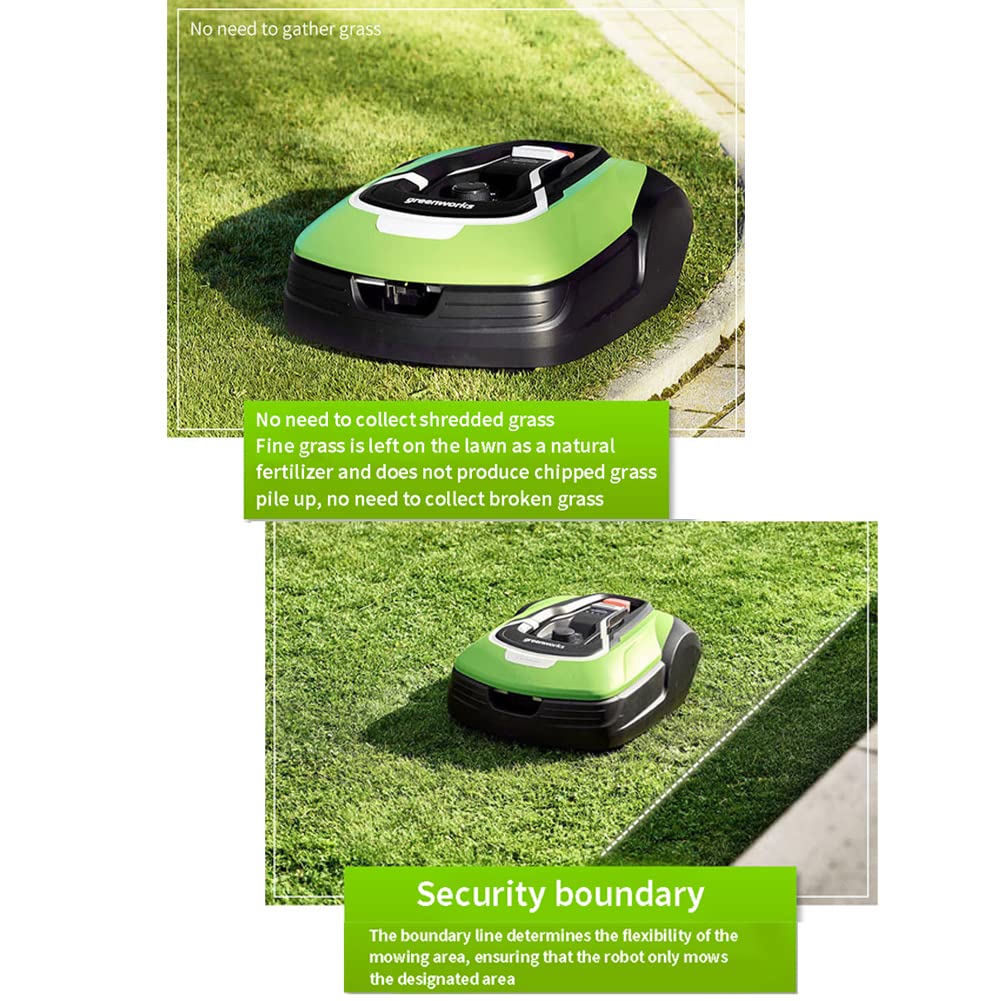 Smart - Cortacésped robótico para césped de hasta 700 m², 35 % de pendiente, ancho de corte de 18 cm, altura de corte ajustable de 20 a 60 mm, bajo ruido, ideal para jardín en casa