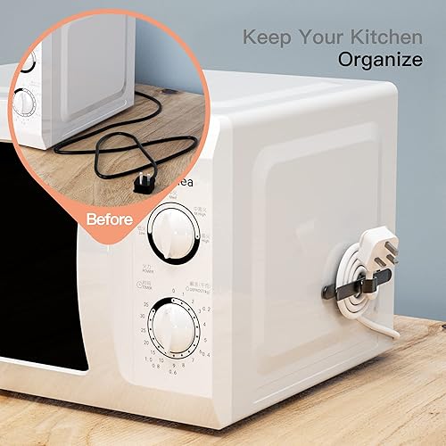 Miniatura 6 de PZOZ Paquete de 4 organizadores de cables para electrodomésticos agrupadores de cables de cocina soporte de bobinador mezclador licuadora cafetera