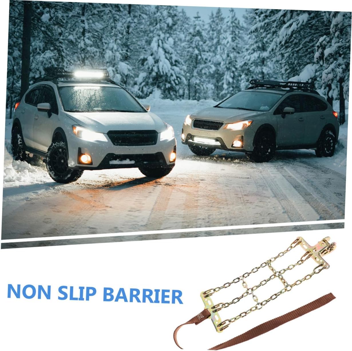 2pcs Automotive Snow Tire Chains Anti-skid Rapid Response Ice and Snow Traction Chains for Car Suv Winter Driving Safety