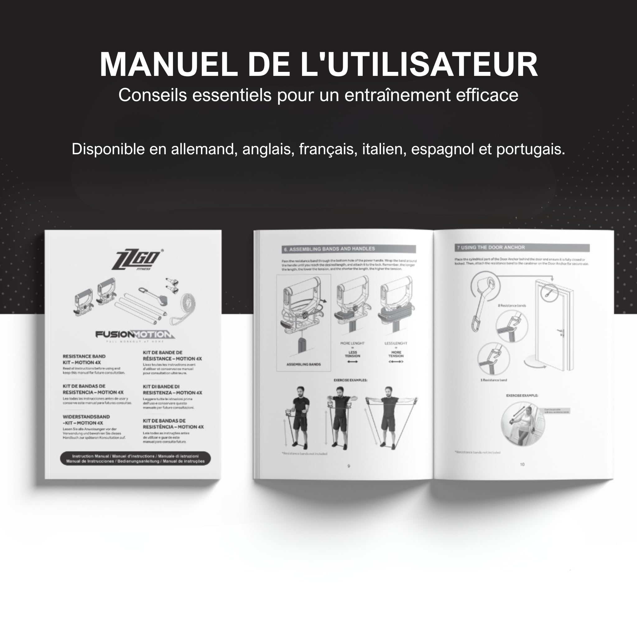 Kits d'Entraînement et Accessoires pour Bande de Musculation | Entraînement à la Maison ou en Plein Air | Extension et Force | Yoga, Pilates, Crossfit, Musculation, Callisthénie