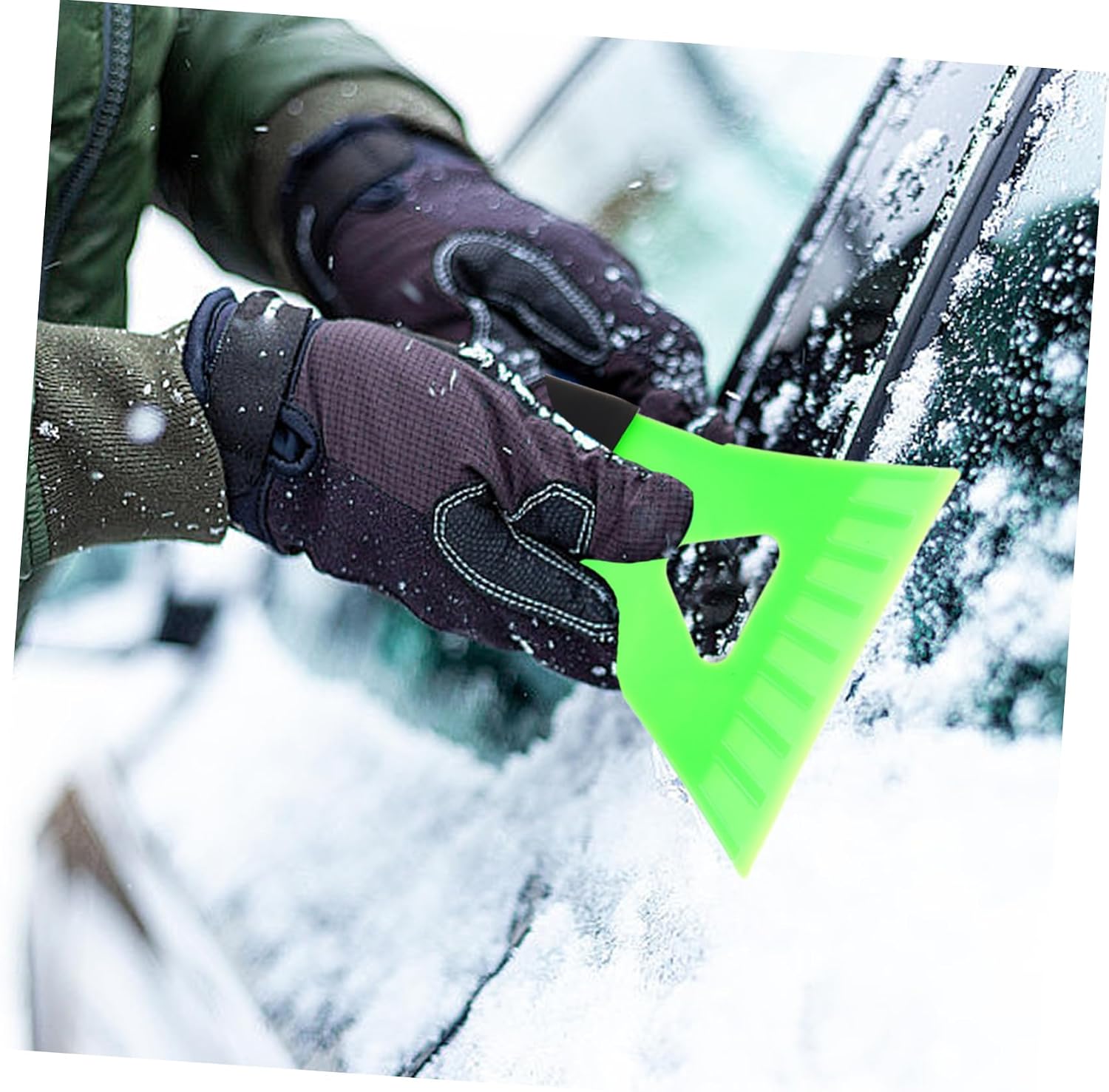 2Pcs Ice Scraper Ergonomic Snow Removal Tool for Windshield and Freezer Cleaning Compact and Lightweight Design Stylish for Winter Use