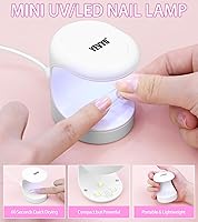 Vista 5 de Kit de uñas acrílicas con taladro, kit de uñas acrílicas para principiantes con todo con luz UV, herramientas de arte de uñas, juego de regalo