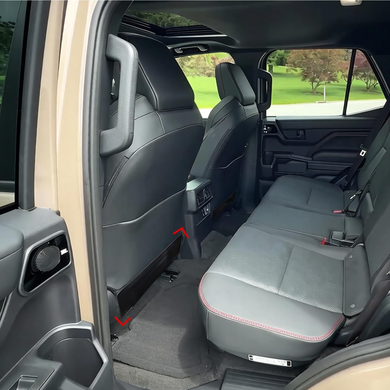 JYCDC Seat Back Protector Compatible with Toyota 4Runner 2026 2025 2024-2010 Accessories Back of Seat Protector,Stainless Steel Kick Mats Back Seat Protector 2Pcs (Black)