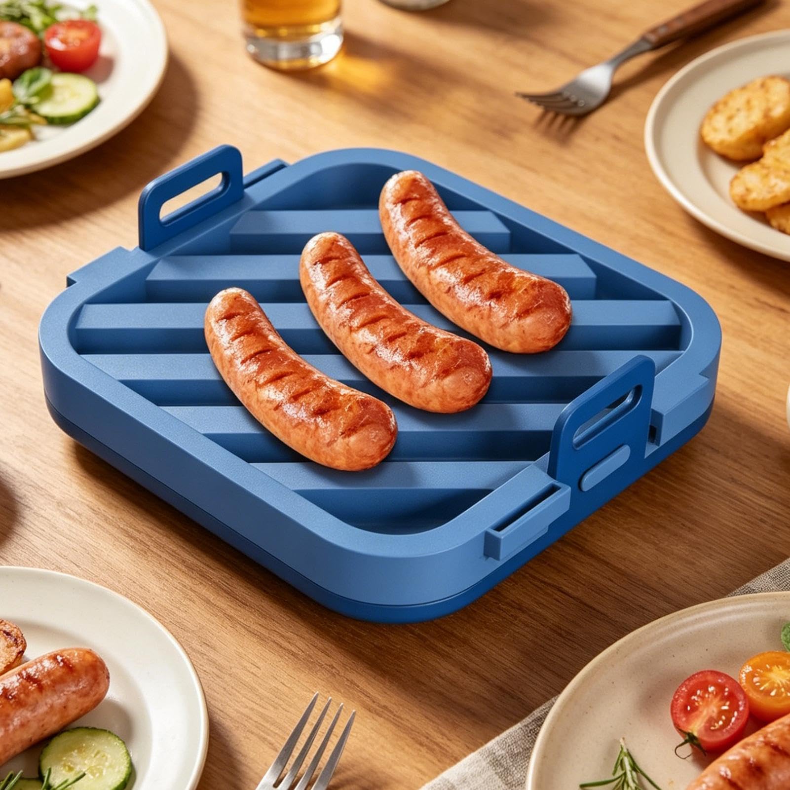 Griglia in silicone per friggitrice ad aria calda con scarico del grasso, per forno, barbecue e cottura, facile da pulire, adatta per dispositivi da 8 a 10 pollici