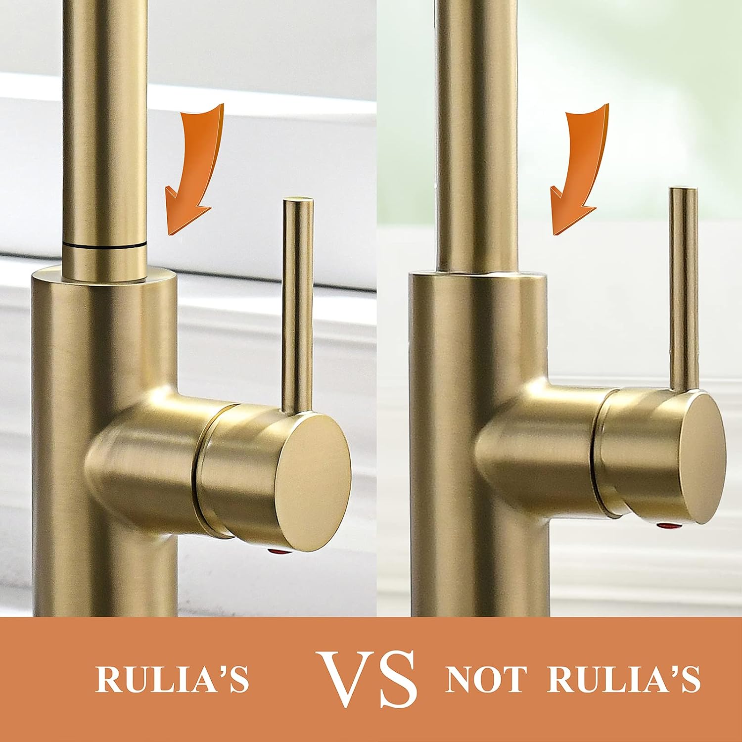 Limited Stock Gold Kitchen Faucet, Kitchen Sink Faucet, Sink Faucet, Pull-down Kitchen Faucets, Bar Kitchen Faucet, RV Kitchen Faucet, RULIA-RB1021