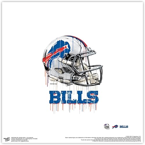 Trends International Gallery Pops NFL Buffalo Bills - Póster de pared con casco de goteo, 12.00 x 12.00 pulgadas, versión sin marco