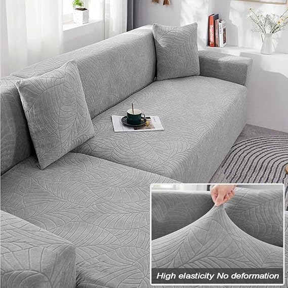 Sofa Slipcover For Corner L Shape,Waterproof Sofa Cover 3 2 4 1 Seater,2024 New Non-Slip Sofa Seat Cushion Covers With Elastic Straps,Universal Velvet Washable Protector ( Color : Brown , Size : 3 POS