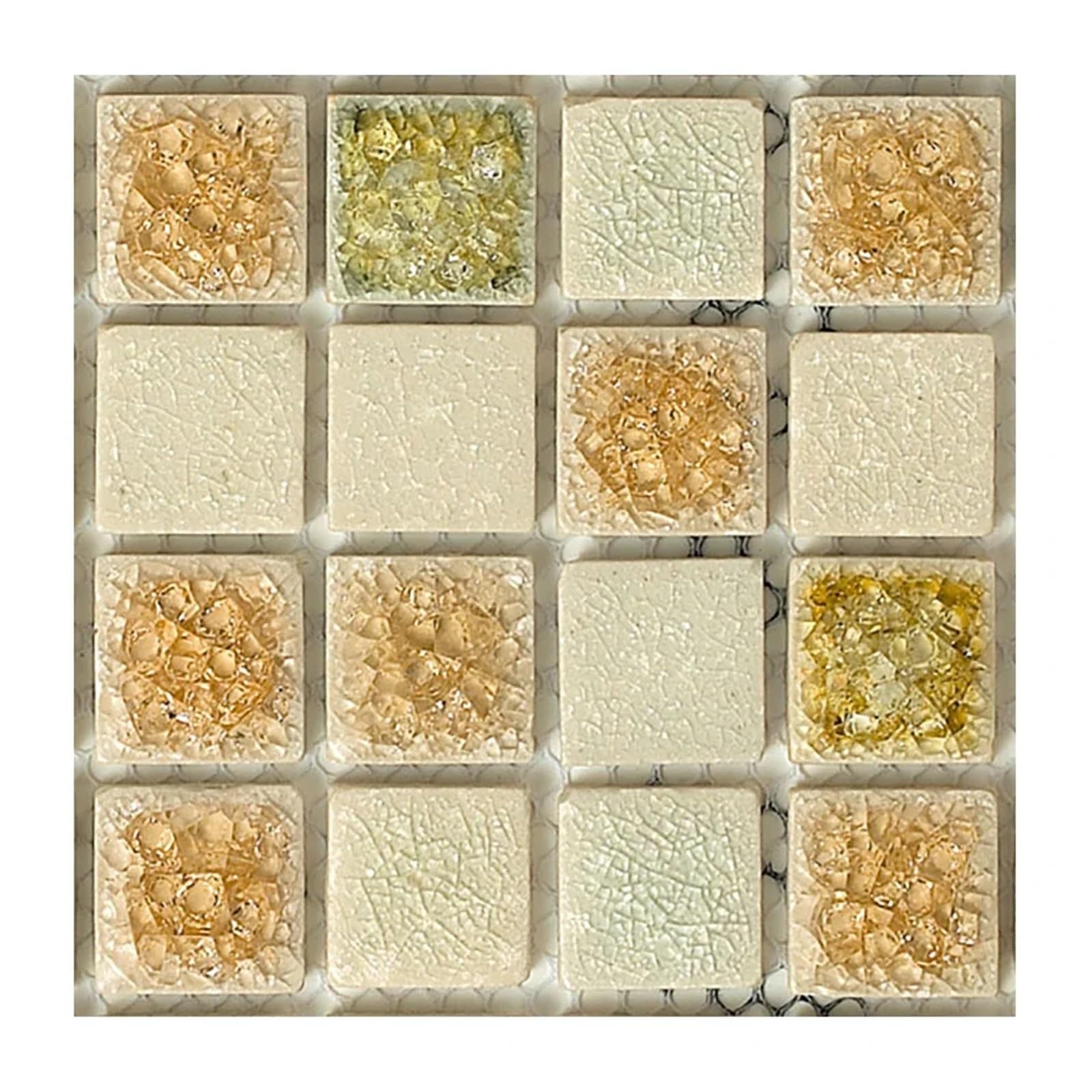 Azulejo de mosaico PVC Adhesivo pared autoadhesivo Cerámica Multicolor 20 piezas(Color 3)