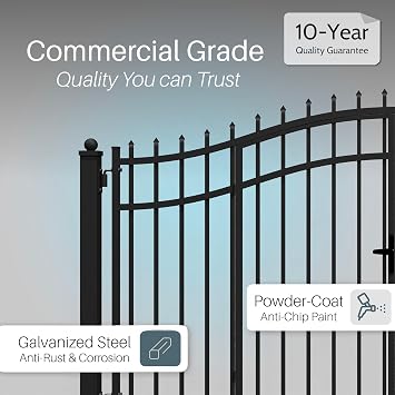 ALEKO Dual Driveway Gate with Pedestrian Door (18x6 Vienna)