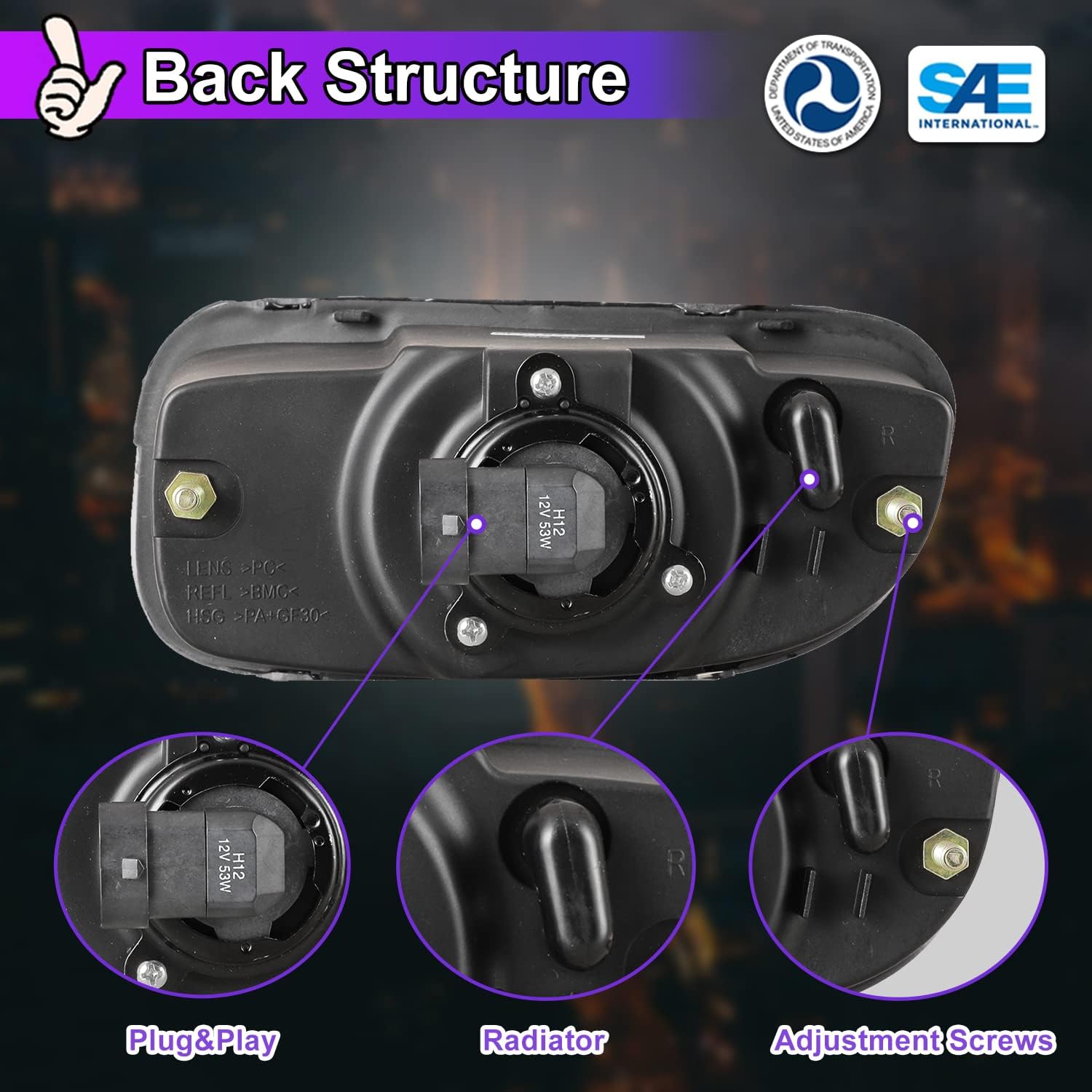 Nixon Offroad Fog Lights for Jeep Grand Cherokee 1999-2003 Fog Lamp Set Driving Fog Light Assembly Replacement 1 Pair (Clear Lens)