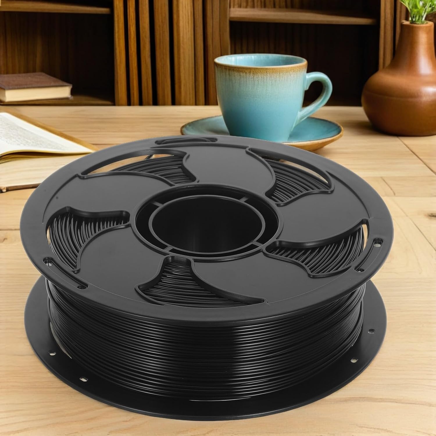 1kg Black Petg 3D Printer Filament Spool 1.75mm DIY Printing Material for Fused Deposition Modeling 3D Printers and Craft Projects