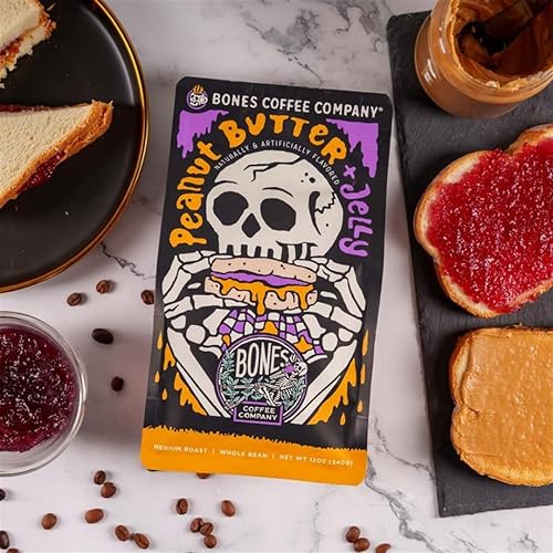 Miniatura 195 de Bones Coffee Company - Granos de café molido French Vanilla, café arábico de tostado medio y baja acidez, café gourmet, 355 gr