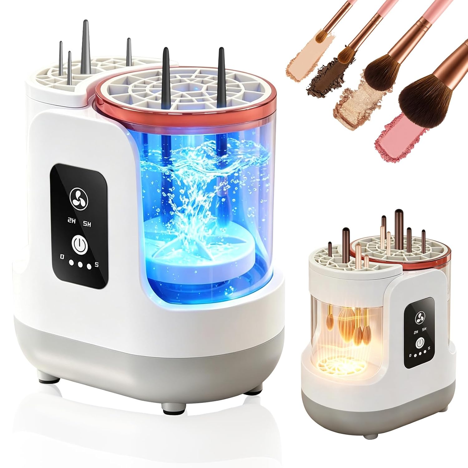 Hands‑Free Makeup Brush Washer & Dryer, USB Automatic Brush Cleaner