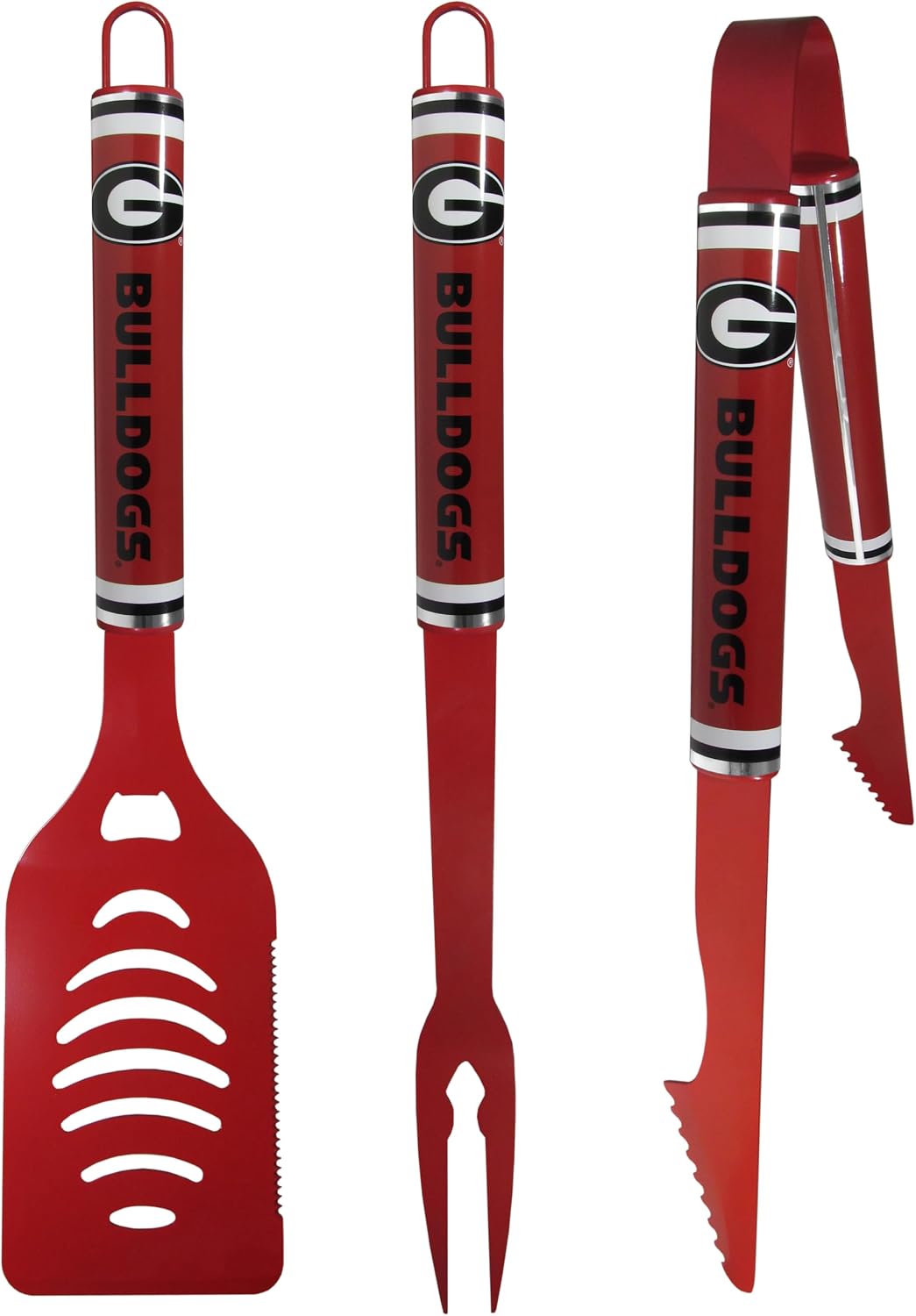 Siskiyou Sports NCAA Georgia Bulldogs 3 pc Color BBQ Tools, One Size, Team Colors