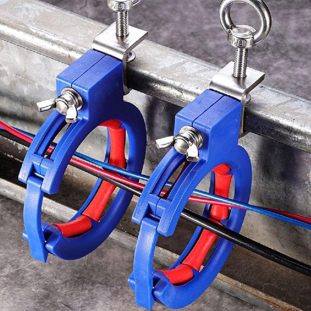 Rullo per posa di cavi resistente, strumento per tirare fili con puleggia per costruzioni elettriche, facile da usare in loco progetti fai da te (5 pezzi)