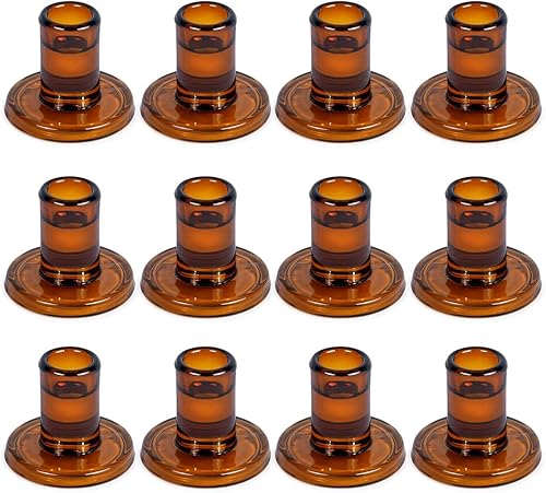 Miniatura 11 de 12 portavelas cónicos, portavelas de cristal a granel, candelabros transparentes para centro de mesa de comedor