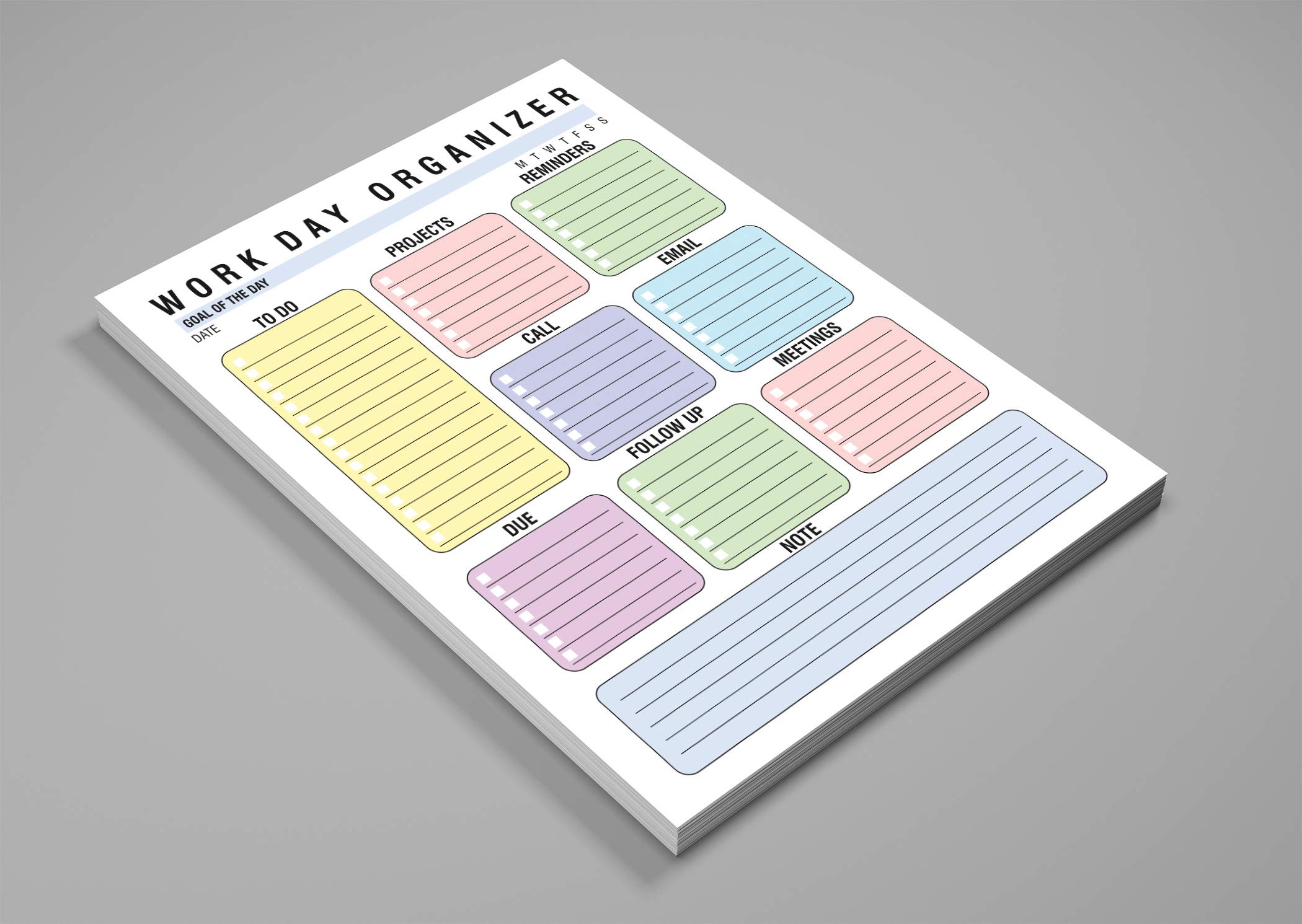 Lavoro Quotidiano Calendario del Pianificatore di Agenda Organizer, Casa-E Lavoro D'Ufficio Journal-50 Pagine Aggiornate per Lacrima per Task per Tutti I Giorni al Largo Notepad- Notes