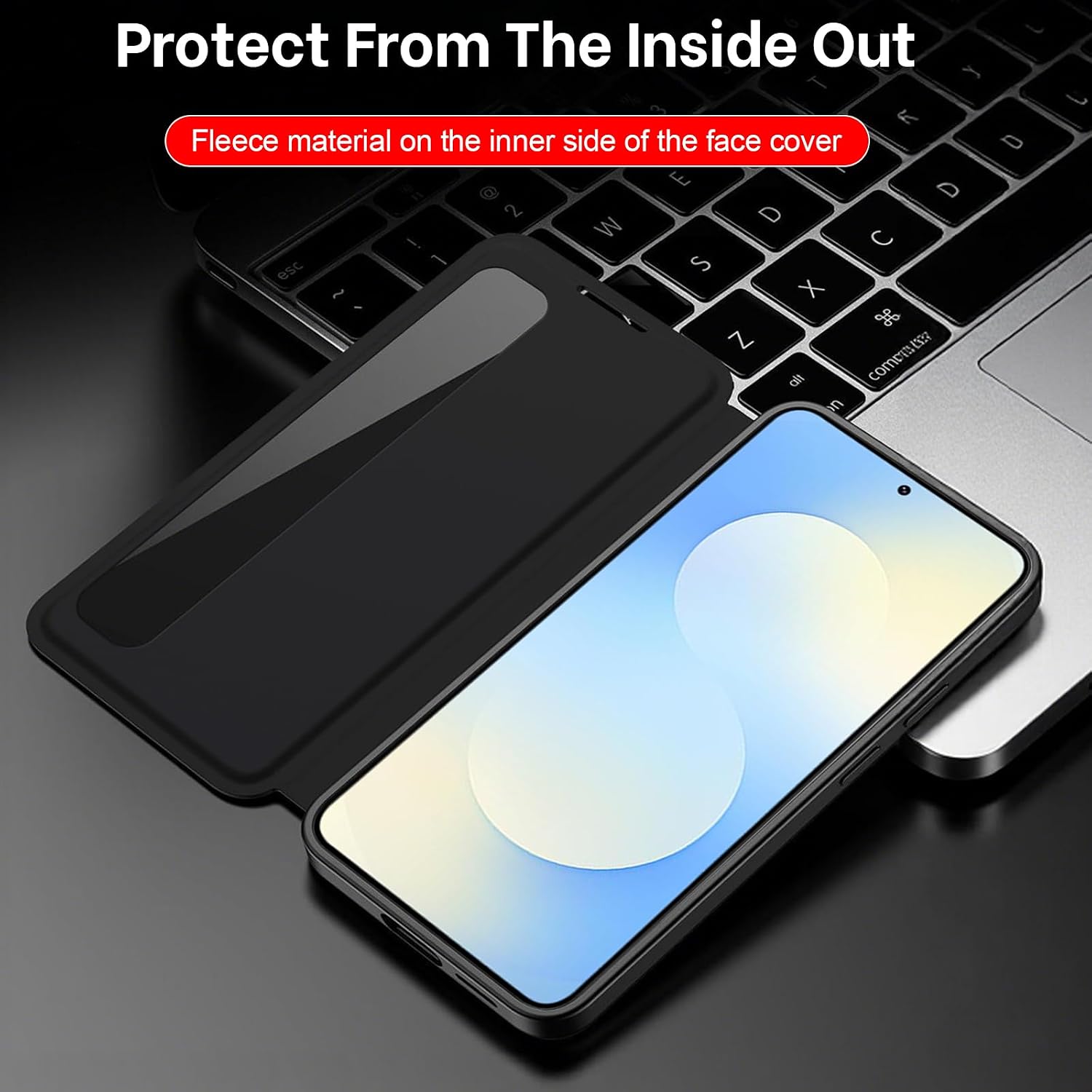 for Samsung S25 FE 5G S-View Cover with Smart View Touch Control, Clear View Case for Samsung Galaxy S25 FE, Flip Smart Window, Shockproof, Protective Phone Case Galaxy S25 FE