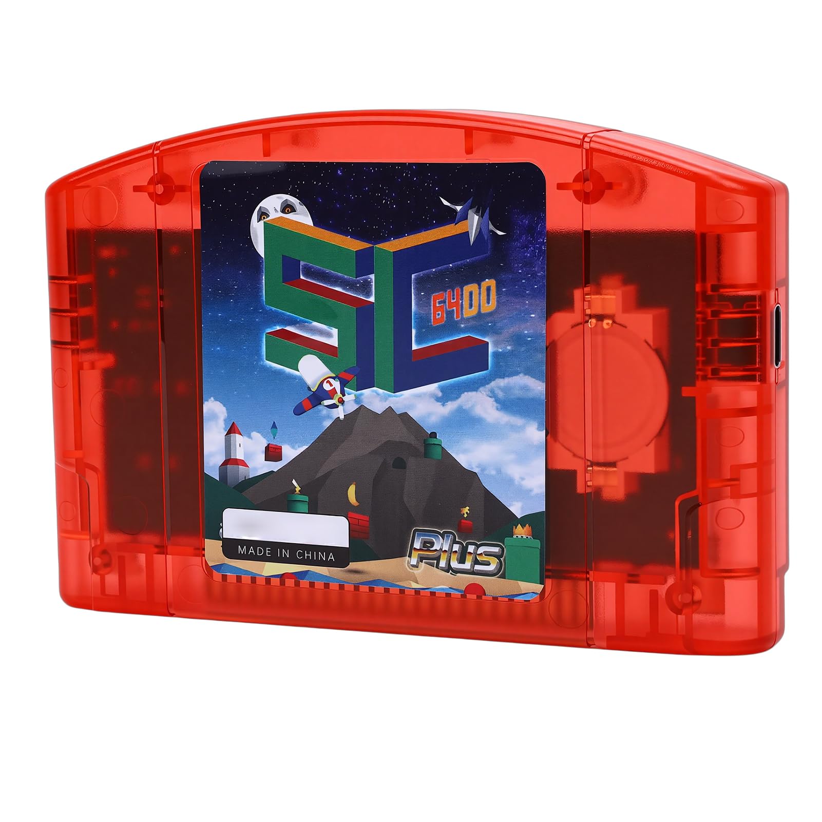 VBESTLIFE Cartucho Flash de Código Abierto N64 E/S Rápida de Alta Compatibilidad para Jugadores Retro 1 X Cartucho Flash (rojo transparente)