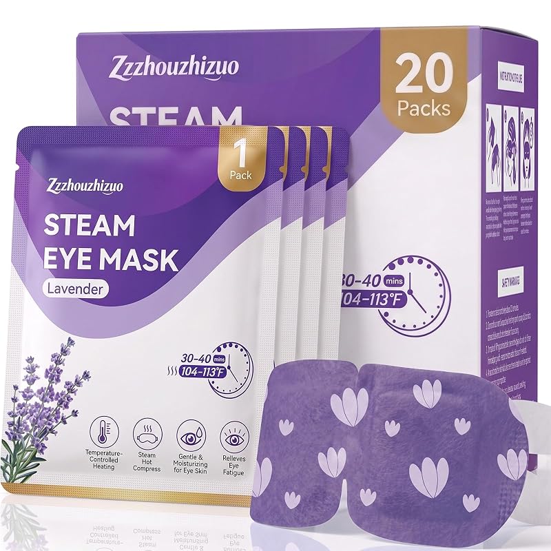 Máscara térmica autoaquecida para os olhos Lavender, pacote com 20 unidades
