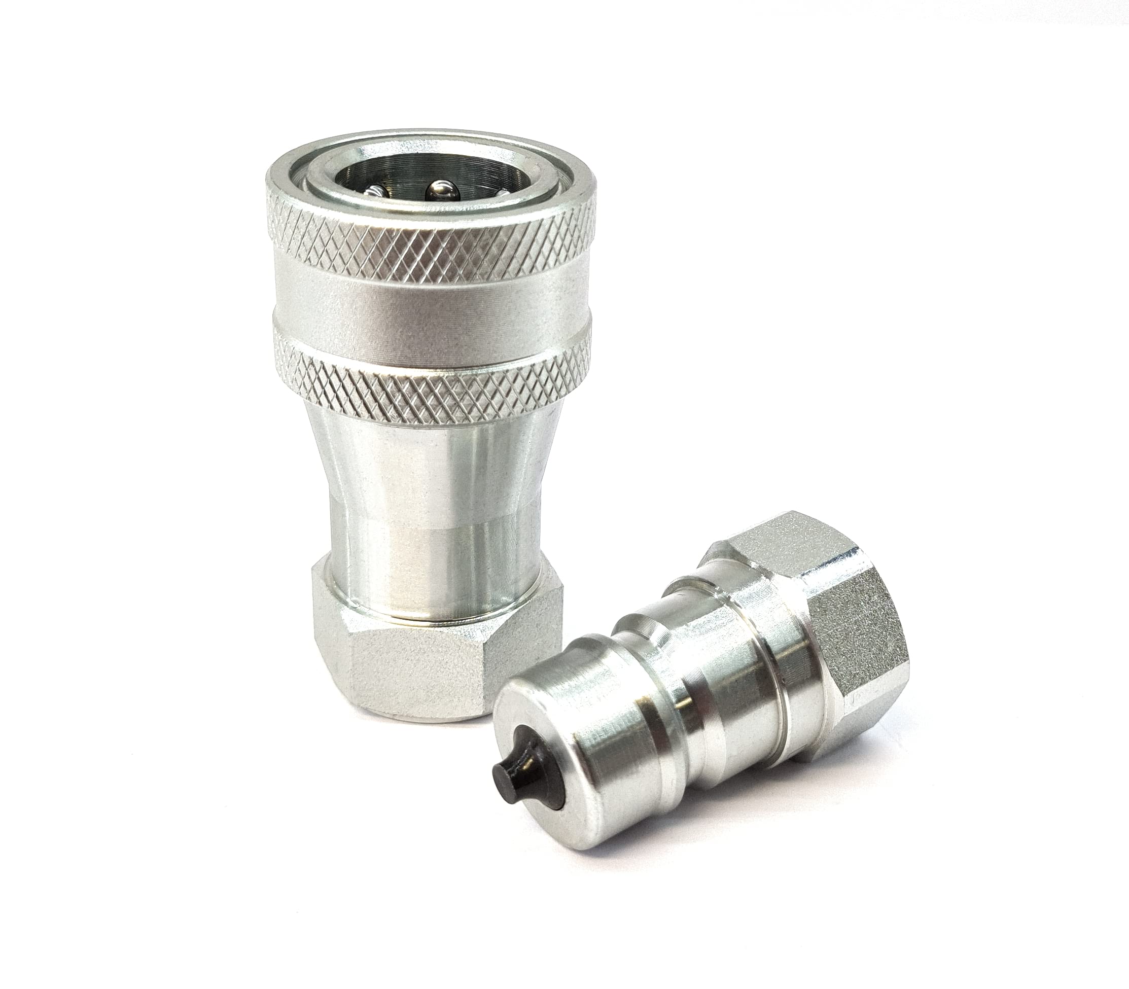 Delta-P Men's Hydraulic Quick Release Coupling Iso A Set 1/4" Bsp To Iso 7241-A (10-3/8" Bsp)