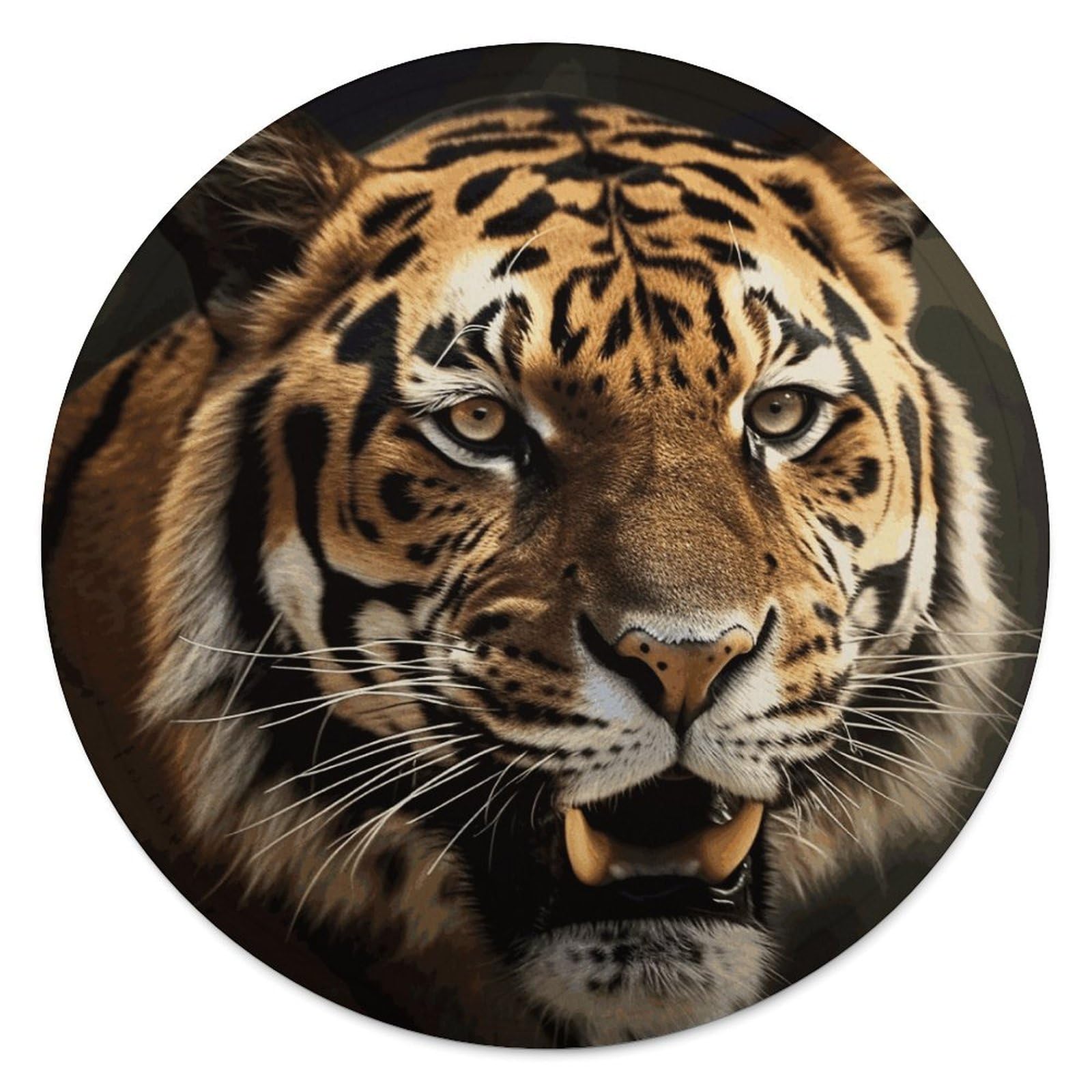 Tiger Blanket Novelty Round Tapestry Super Soft Flannel Mom Blanket Cozy Beach Throw Tapestry Lightweight Thick Throw Blankets for All Seasons Diameter 59.1 in