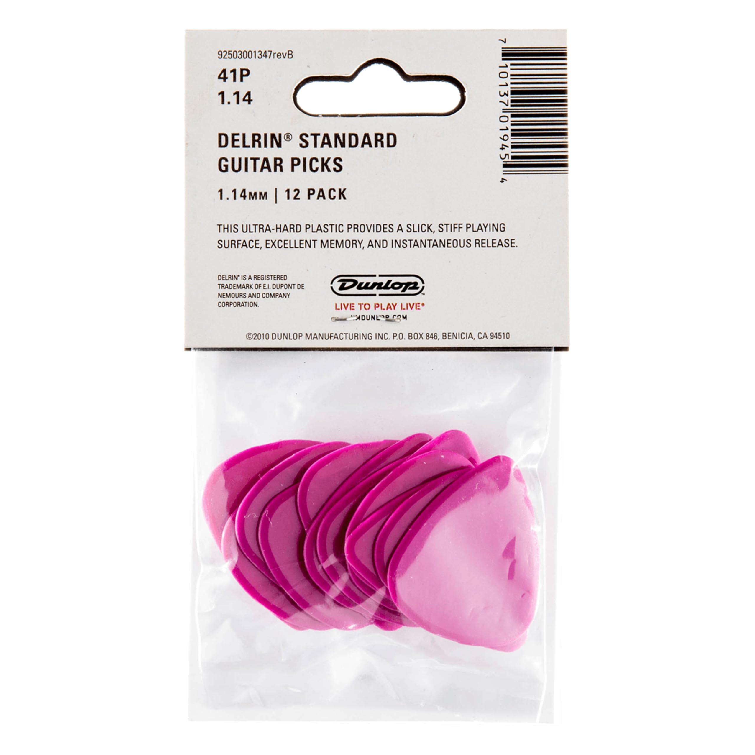 6 X Scelte Per Chitarra Dunlop Delrin / Plettrum - 2,00 Mm Viola In Una - Foto 6