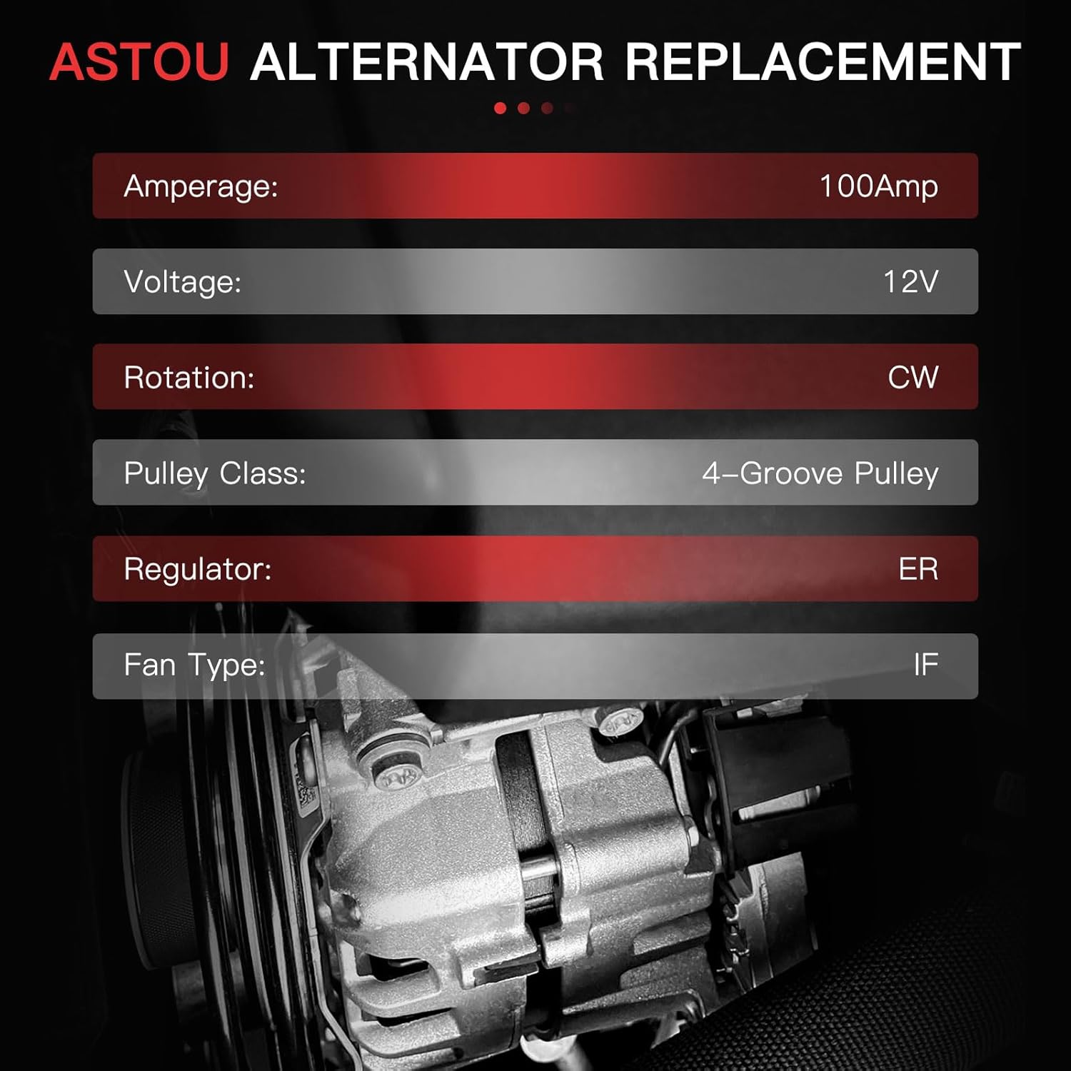 New Alternator Stable High Output Compatible 2006-2010 for Chrysler for PT Cruiser L4 2.4L Alternator Rebuild Kit Replace 11230