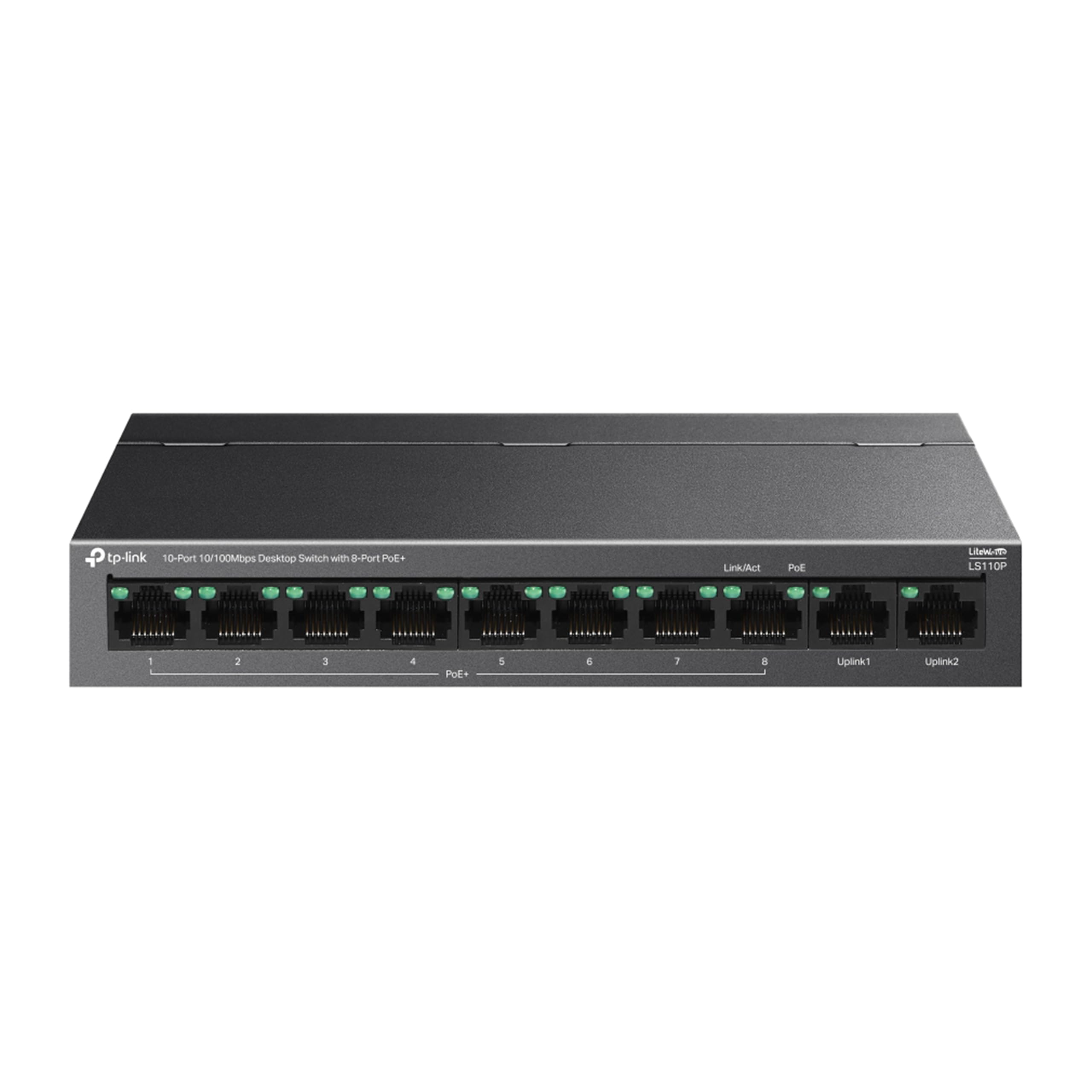 Sponsored Ad - LS110P 10-Port 10/100Mbps Desktop Switch with 8-Port PoE+, 96 W Total PoE Budget, PoE Auto Recovery, Plug & Play, Isolation Mode,Ideal for Noise-Sensitive Homes or Businesses