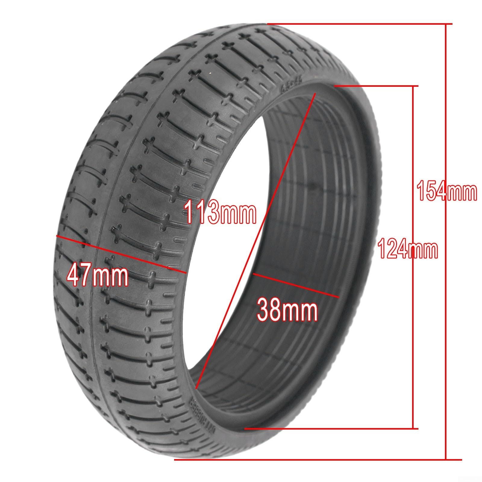 6.5 Inch 165x45 Solid Tire for Hoverboard Self Balancing Scooter Electric Scooter Rubber Tire Replacement