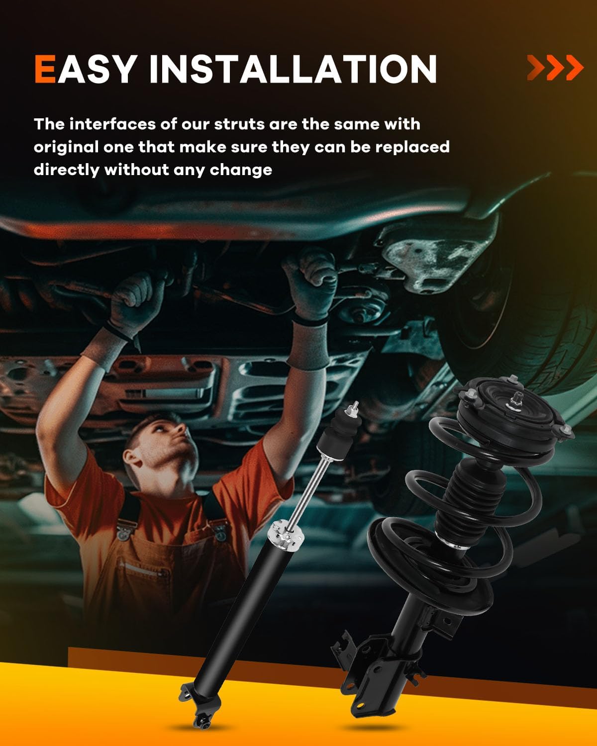 Front Struts and Rear Shocks for Nissan, OCPTY 4x Struts and Shocks Complete Assembly Amortiguadores Fits 2013 2014 2015 2016 2017 for Nissan Altima Quick Struts Assembly with 172902 349075