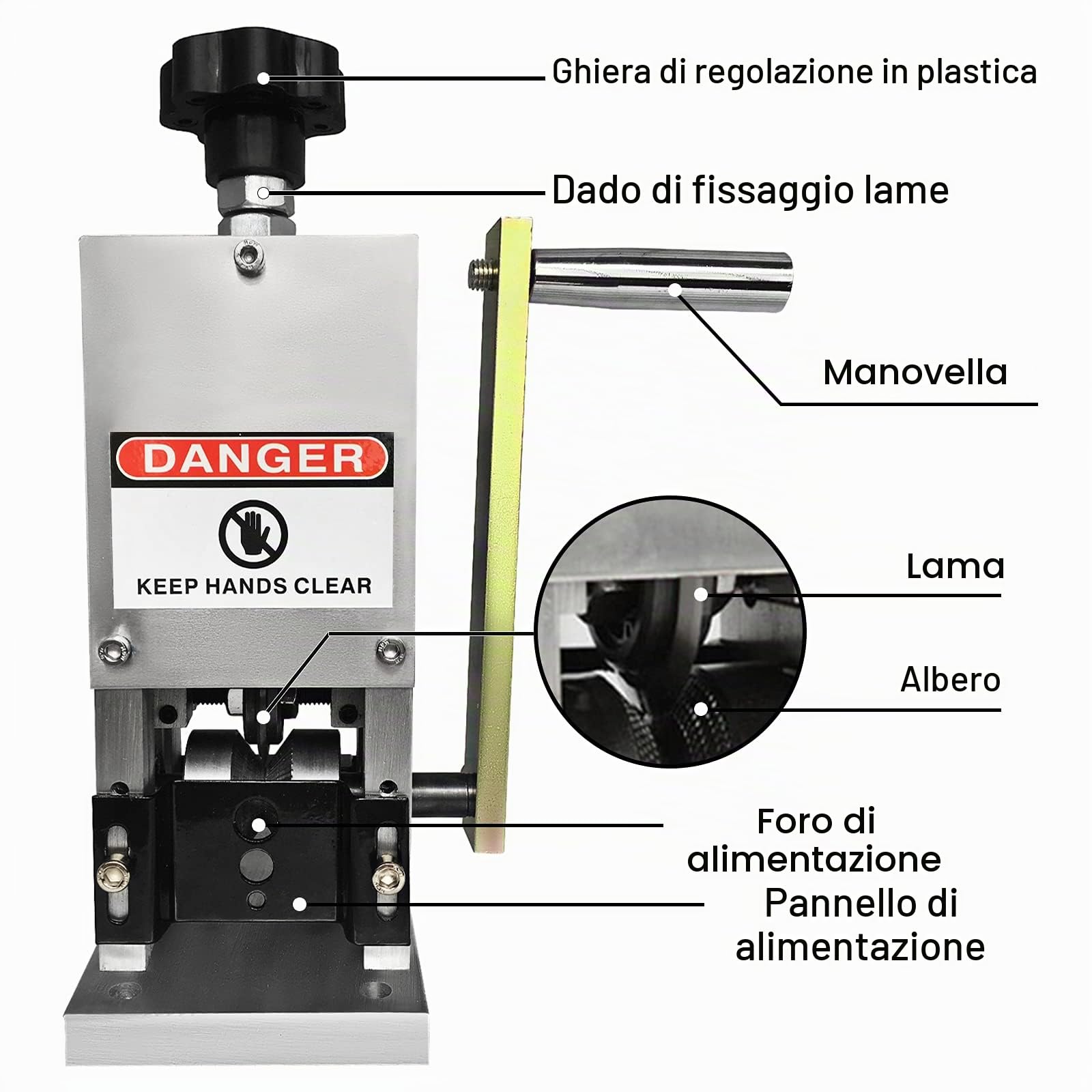 Happybuy Macchina Spelafili Manuale, 5,85 kg SD-25 Spelafili con Impugnatura Manuale in Lega di Alluminio per La Lavorazione di Cablaggi, Lavorazione di Cavi Aerospaziali, Elaborazione di Linee Dati
