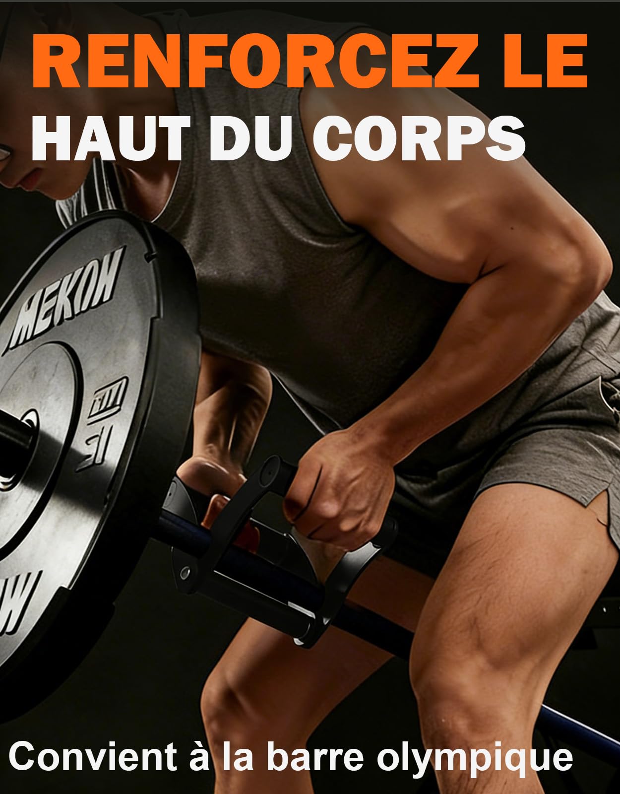 Fitarc Poignée portable en forme de mine terrestre, poignée de rangée en T pour barre, accessoires pour support