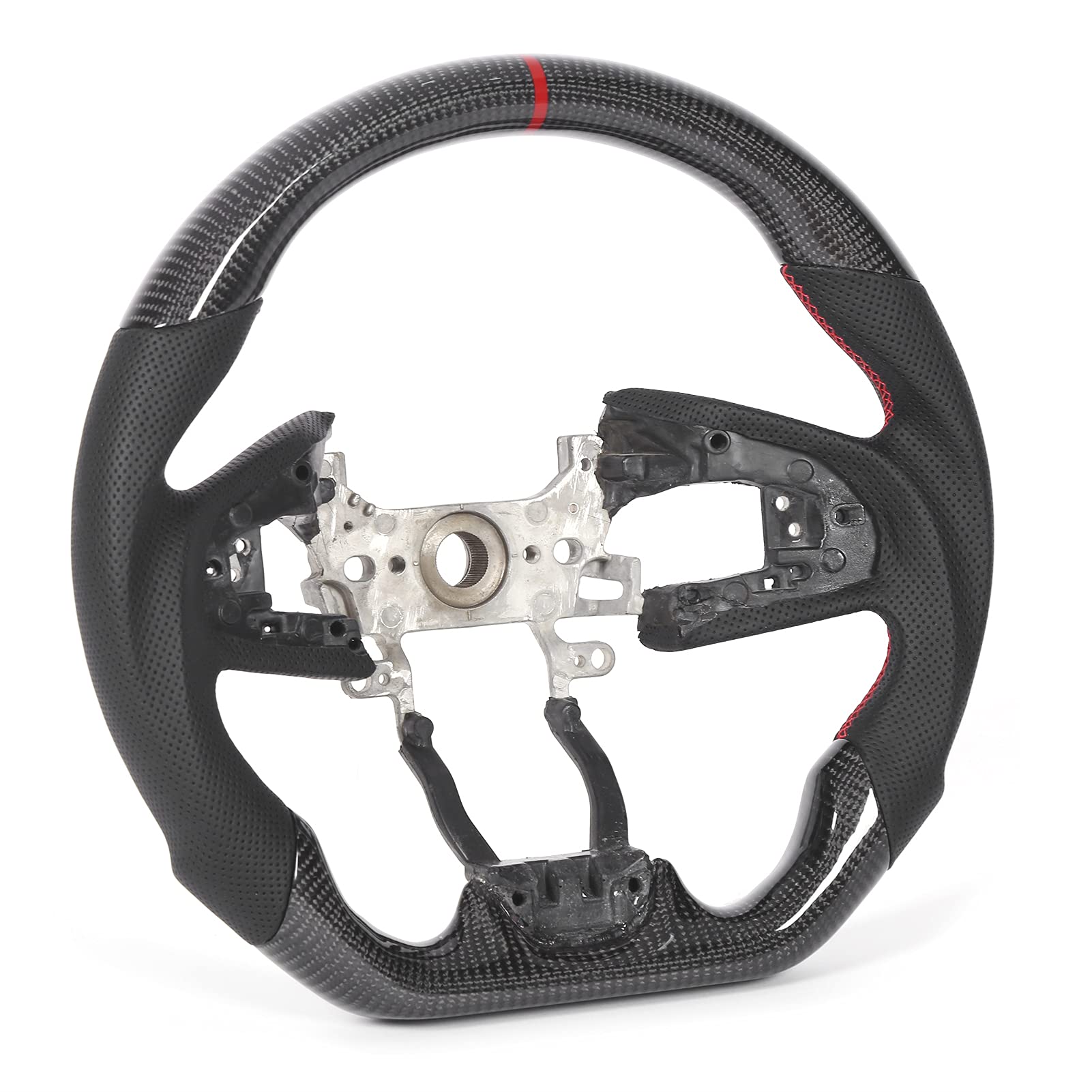 Volant en Fibre de Carbone, Coutulature en Cuir perforé Couture à Débit Rapide Volant avec un Fond Plat D Conception de Course pour FC 2016-2021
