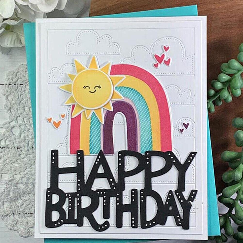 Amazon | お誕生日おめでとう ダイカットテンプレート Happy birthday